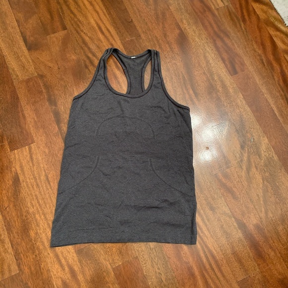 Lululemon racer back tank - black and grey stripe